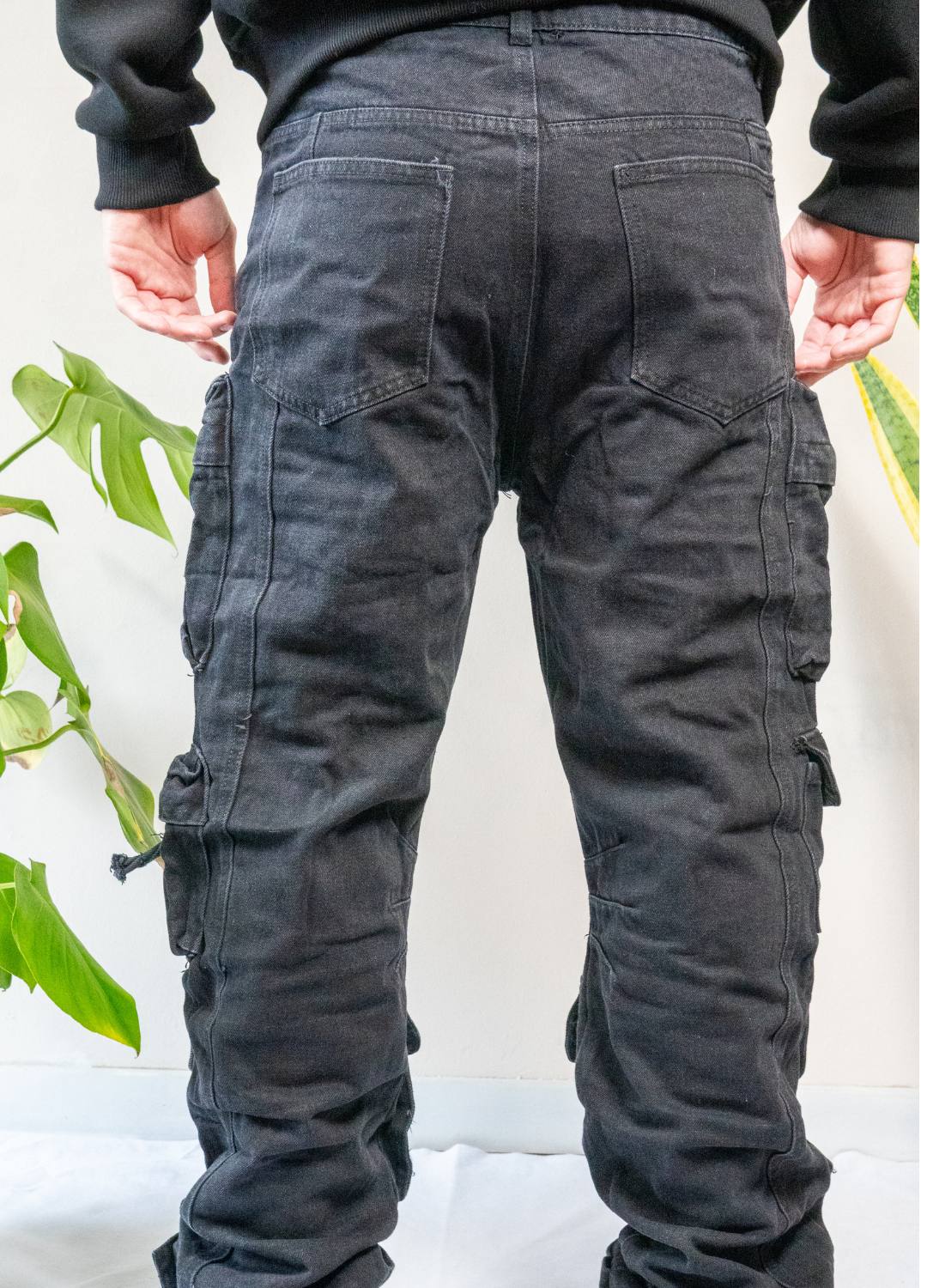 Jeans Cargo Multipocket Black